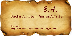 Buchmüller Annamária névjegykártya
